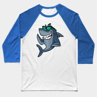 Shark Hang Loose Fun Design Baseball T-Shirt
